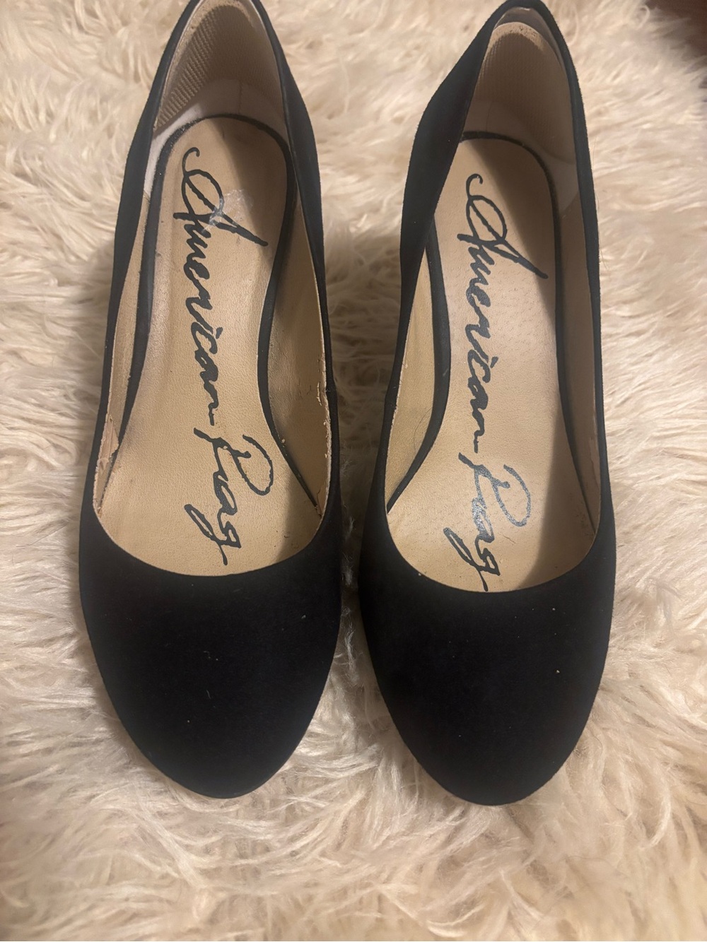 American Rag Black Round-Toe Low Heel Pumps